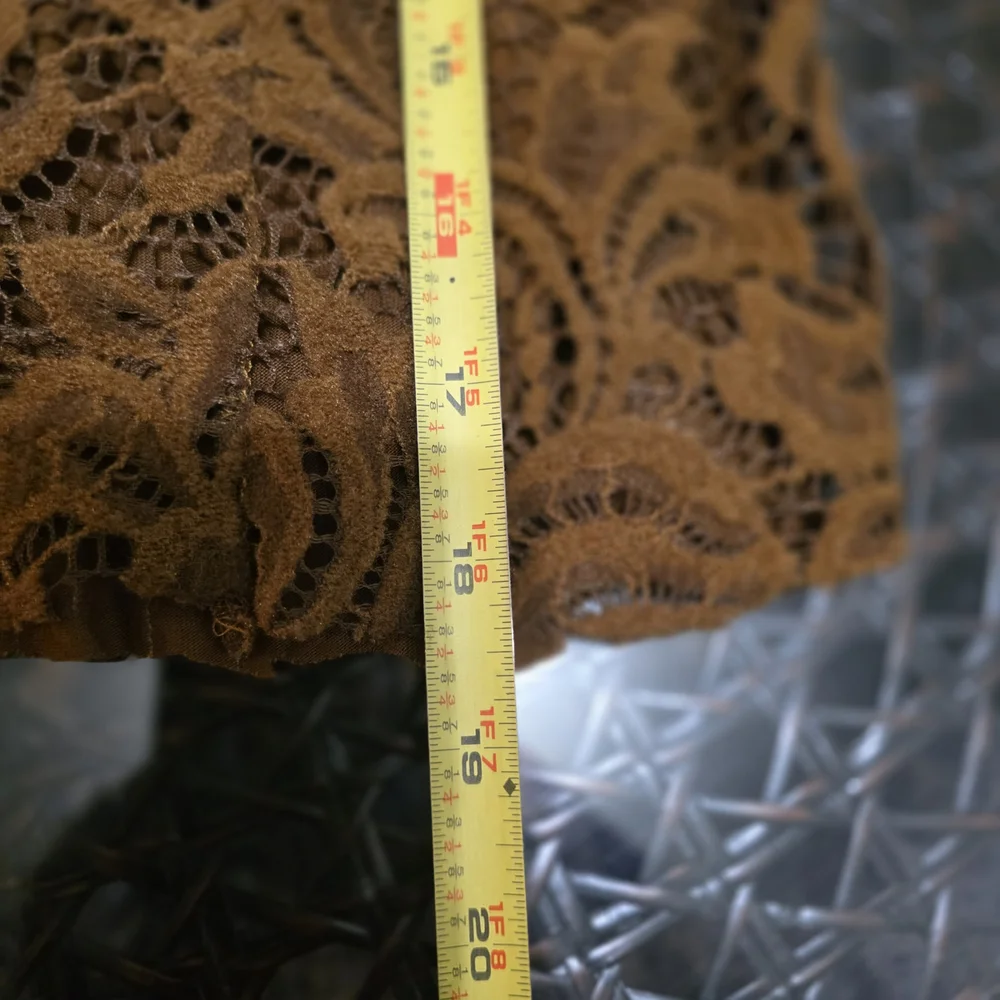 Free People Chocolate Lace Long Sleeve Top